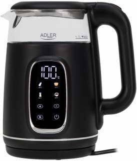Электрочайник ADLER AD 1305 black silver AD1305BS