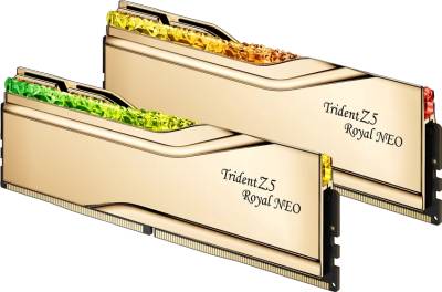Память G.Skill Trident Z5 Royal Neo AMD EXPO Gold DDR5 64GB (2x32GB) 6000MHz CL26 Kit F5-6000J2636H32GX2-TR5NG
