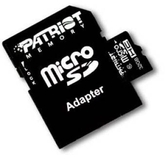 Флеш-карта Patriot LX Series microSDHC 32 Gb UHS-I class10 + adapter PSF32GMCSDHC10