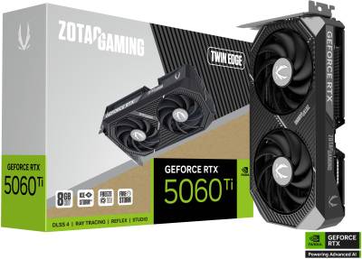 Видеокарта ZOTAC GAMING GeForce RTX 5060 Ti 8GB Twin Edge ZT-B50610E-10M