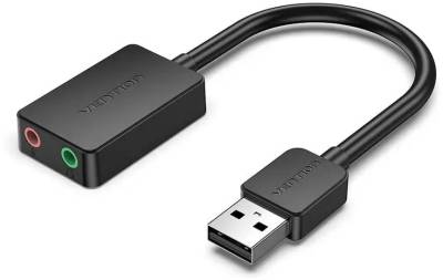 Аудиокарта Vention 2-port External Sound Card Black CDYB0