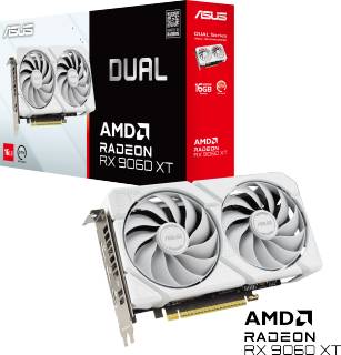 Видеокарта ASUS Dual Radeon RX 9060 XT 16GB White Edition DUAL-RX9060XT-16G-WHITE