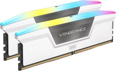 Память Corsair Vengeance RGB White DDR5 32GB (2x16GB) 6000MHz CL36 Kit CMH32GX5M2E6000Z36W