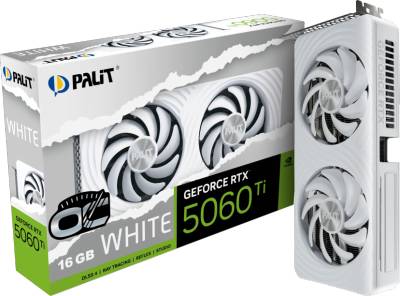 Видеокарта Palit GeForce RTX 5060 Ti White OC 16GB NE7506TU19T1-GB2061M