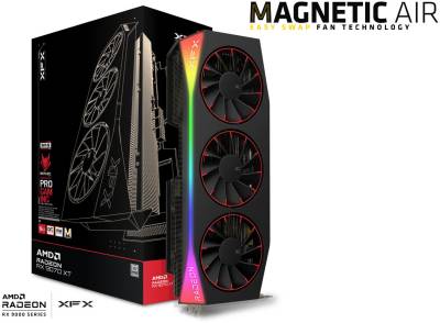 Видеокарта XFX Mercury AMD Radeon RX 9070XT OC Magnetic Air Edition with RGB 16GB RX-97TMARGB9