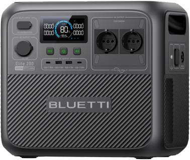 Зарядная станция BLUETTI Elite 200 V2 Portable Power Station 2600W/2073.6Wh EL200V2 / 6970991297434 / PB931521 / P-EL200V2-EU-GY-BL-010