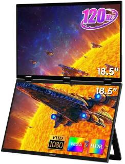 Монитор Zeuslap Dual Monitors 2x18.5' Black Z18W