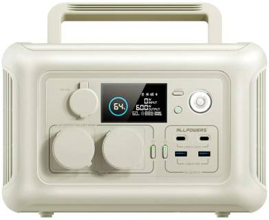 Зарядная станция AllPowers Portable Power Station R600 600W/299Wh White R600_White