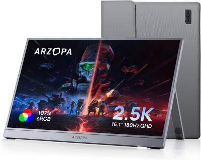 Монитор Arzopa Z3FC Grey + Case