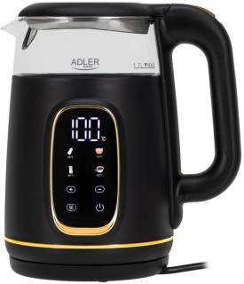 Электрочайник ADLER AD 1305 black gold