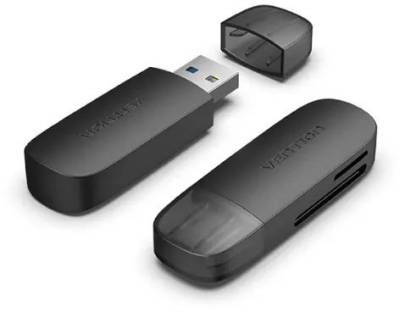 Картридер Vention USB 3.0 to SD+TF Black Dual Drive Letter CLGB0