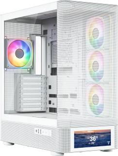 Корпус Modecom VOLCANO AQ500 ARGB MIDI FRONT LCD White MC-A-AQ500-4FA-W