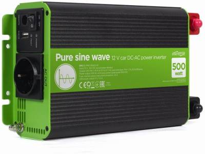 Инвертор EnerGenie Pure Sine Wave Inverter 0.5kW EG-PWC-PS500-01