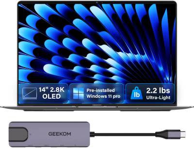 Ноутбук GEEKOM GeekBook X14 Pro Grey GEEKBOONX14CMOU9185H-322-US