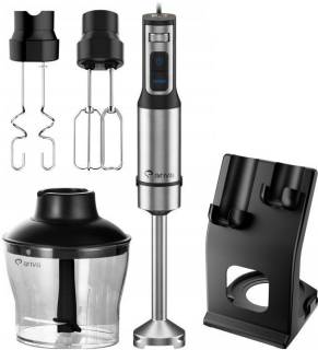 Блендер Ariva Blender ręczny z wyświetlaczem led i akcesoriami srebrny