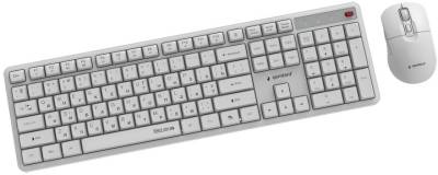 Комплект Gembird Silent Key Pro Business Wireless White KBS-WMS-01-W-CYRL