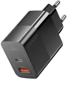 Зарядка ESSAGER 1xUSB-C + 1xUSB 33W ECTAC-PCB01-P