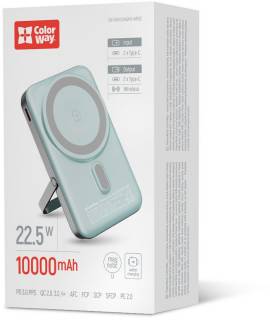Павербанк ColorWay 10 000 mAh PD/22.5W, 15W MagSafe & Watch Wireless CW-PB100LPA2MT-WPDD