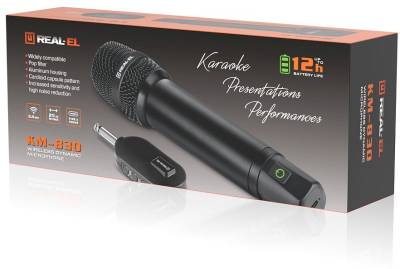 Микрофон REAL-EL KM-830 Black EL121900001