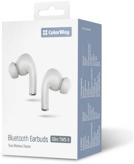 Наушники ColorWay Slim TWS-5 Earbuds White CW-TWS5WT