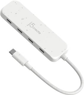 Разветвитель J5Create USB-C to 4xUSB-C 3.2 10Gbps white JCH345EW-N
