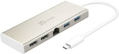 Разветвитель J5Create Dock-Station USB-C 6-in-1 (HDMI/PD/USB-A/USB-C/LAN JCD381-N