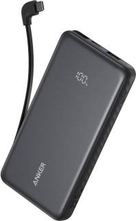 Павербанк ANKER 10000mAh, 22.5W, Built-In USB-C Cable, black A110DH11