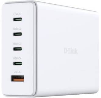 Зарядка Dlink 4xUSB-C + 1xUSB PD240W GaN white DCF-241