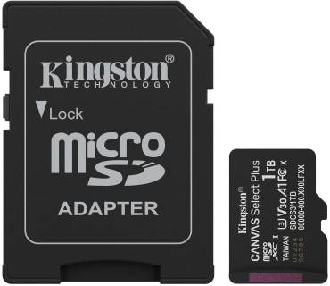 Флеш-карта Kingston 1TB microSDXC class 10 UHS-I U3 V30 A1 Canvas Sele SDCS3/1TB