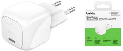 Зарядка Belkin USB-C PD30W PPS white WCA008KQWH