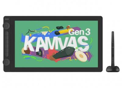 Планшет Huion Kamvas 16 Gen3 Black + рукавичка GS1563