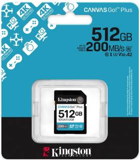 Флеш-карта Kingston 512GB SDXC сlass 10 UHS-I U3 V30 Canvas Go Plus G4 SDG4/512GB