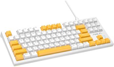 Клавиатура Aula F3032 keycaps plus 21 Yellow keys KRGD Red USB UA 6948391204680