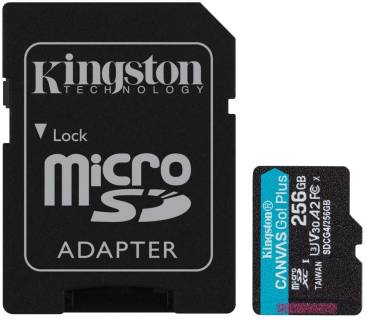 Флеш-карта Kingston 256GB microSDXC сlass 10 UHS-I U3 V30 A2 Canvas Go SDCG4/256GB