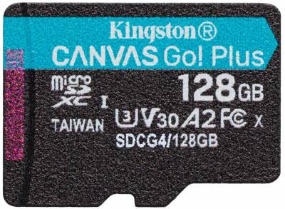 Флеш-карта Kingston 128GB microSDXC сlass 10 UHS-I U3 V30 A2 Canvas Go SDCG4/128GBSP