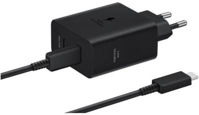 Зарядка Samsung 50W 2xUSB-С + cableUSB-C to USB-C 1.8m black EP-T5020XBEGEU