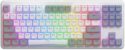 Клавиатура HATOR Rockfall 3 Mecha TKL QMK/VIA Orange Wireless White HTK851UA