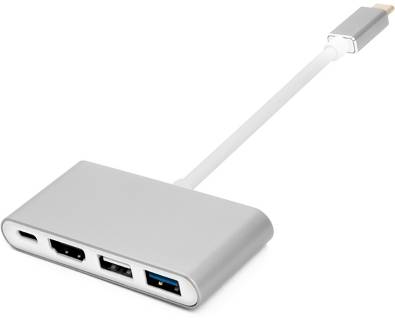 Разветвитель PowerPlant USB-C to 2xUSB 3.0 + USB-C + HDMI CA911707