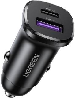 Зарядка Ugreen 2xUSB 30W (USB-A + USB-C) QC 4.0 Сіра (EC305) 25845