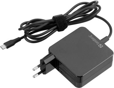 Зарядка Sandberg USB-C 65W GaN built-in cable USB-C 2.0m black 135-79