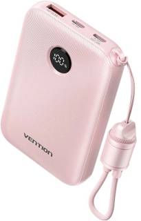 Павербанк Vention 10000mAh, 22.5W, PD, QC, Pink FKAP0-C