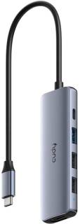 Разветвитель Cudy USB-C 5-in-1 1xHDMI 4K + 1xUSB-C PD100W + 1xUSB 3. UH405