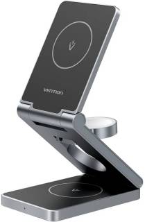 Зарядка Vention Magnetic Wireless Charger 15W 3-in-1 gray FGFH0