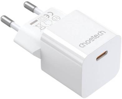 Зарядка Choetech GaN USB-C 20W QC3.0/PD/PPS PD5010-EU-WH