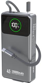 Павербанк Dudao K31Pro 20000mAh 45W PD, QC, with built-in USB-C/Li 6977196682010