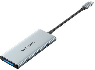 Разветвитель Vention USB 3.1 Type-C to HDMI/USB 3.0x3/SD/TF/PD 100W 7-i TOPHB