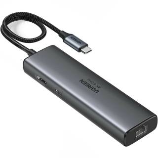 Разветвитель Ugreen USB-C to HDMI + 2xUSB 3.2 + USB-C 3.2 + RJ45 + PD 45000