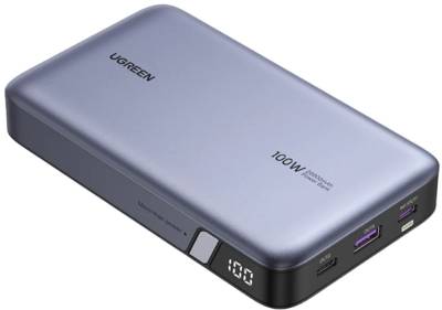 Павербанк Ugreen 20000mAh 100W PD, QC, USB-A, 2xUSB-С Grey (PB720) 25188
