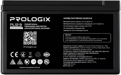 Аккумулятор ProLogiX 12V-9Ah PL12-9