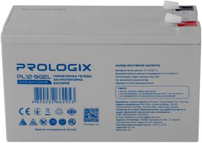 Аккумулятор ProLogiX 12V-9Ah GEL PL12-9GEL